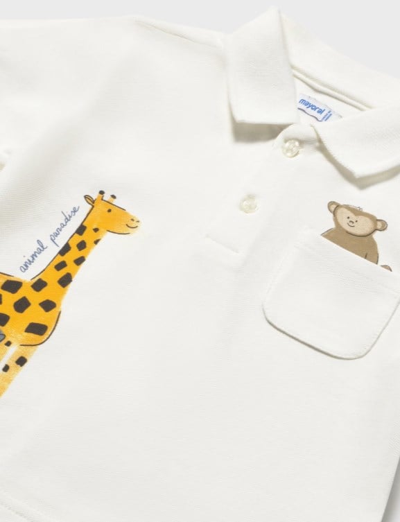 Mayoral Erkek Bebek Polo Yaka Tişört 6 Ay - 4 Yaş KREM