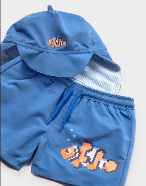 Mayoral Erkek Bebek Şapkalı  Mayo Set  6 Ay 4 Yaş MAVİ