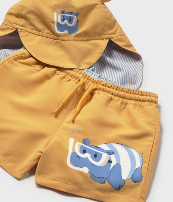 Mayoral Erkek Bebek Şapkalı  Mayo Set  6 Ay 4 Yaş SARI