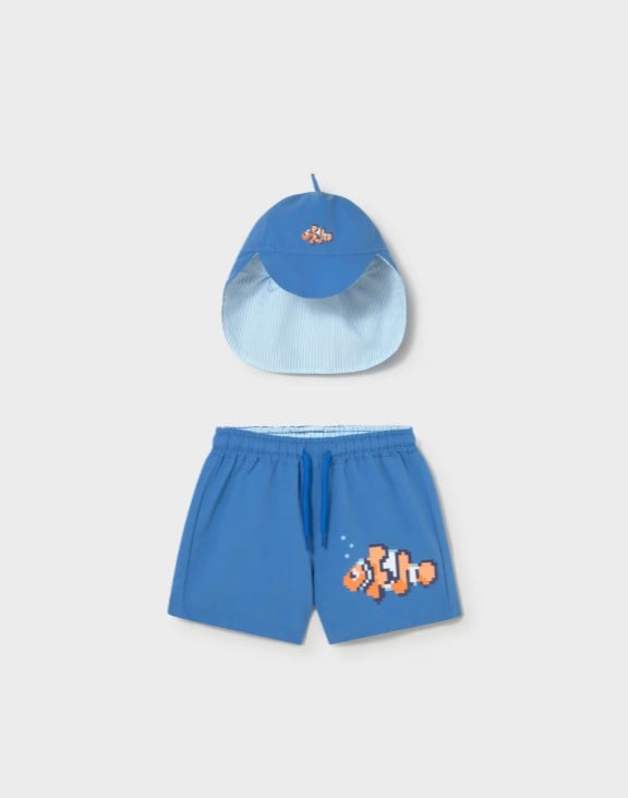 Mayoral Erkek Bebek Şapkalı  Mayo Set  6 Ay 4 Yaş MAVİ