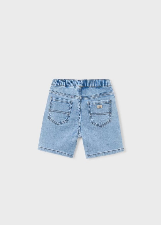 Mayoral Erkek Çocuk Beli Lastikli Denim Bermuda Şort 2-10 Yaş AÇIK MAVİ
