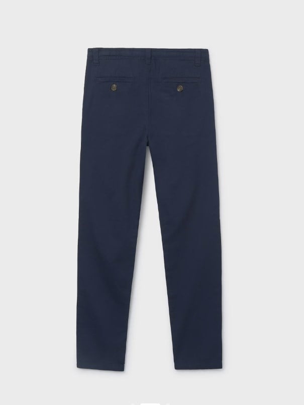 Mayoral Erkek Çocuk Beli Lastikli ve Bağcıklı Gabardin Pantolon 8-18 Yaş LACİVERT