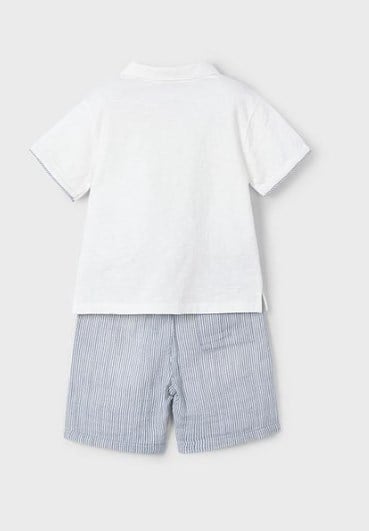 Mayoral Erkek Çocuk Çizgili Şort Takım 2-10 Yaş MAVİ