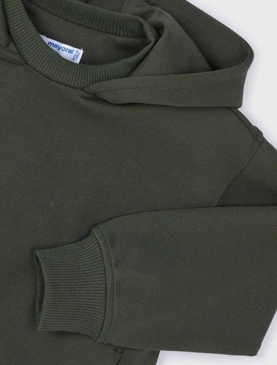 Mayoral Erkek Çocuk Kapşonlu Cepli Sweatshirt 2-10 Yaş YEŞİL