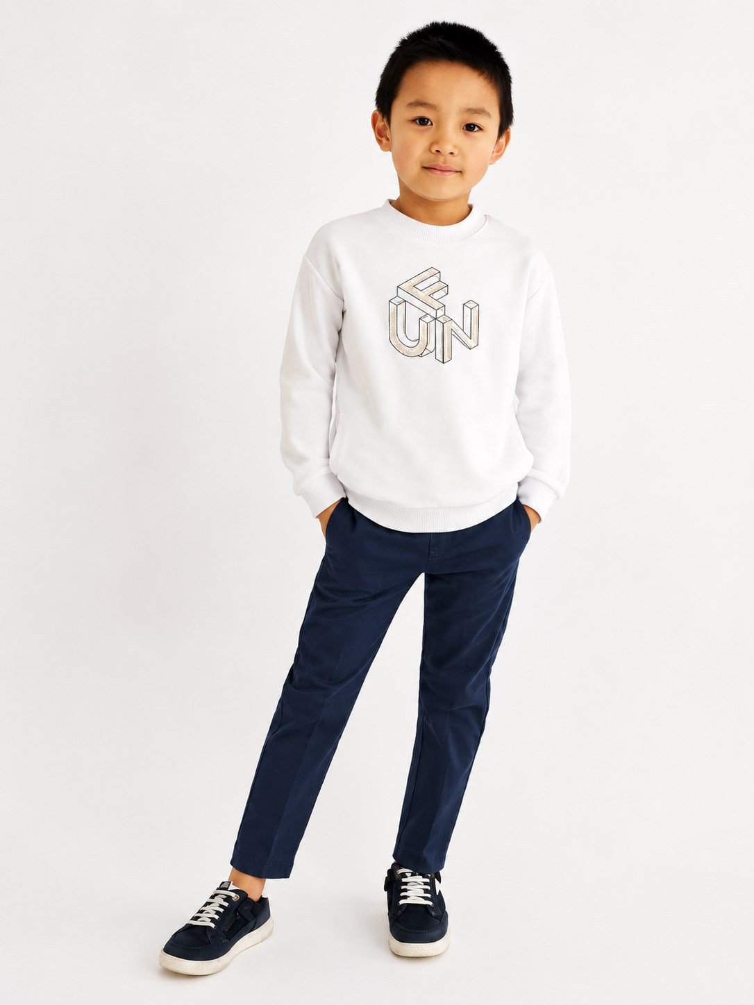 Mayoral Erkek Çocuk Slim Fit Ütü İzli Kumaş Pantolon 2-10 Yaş LACİVERT