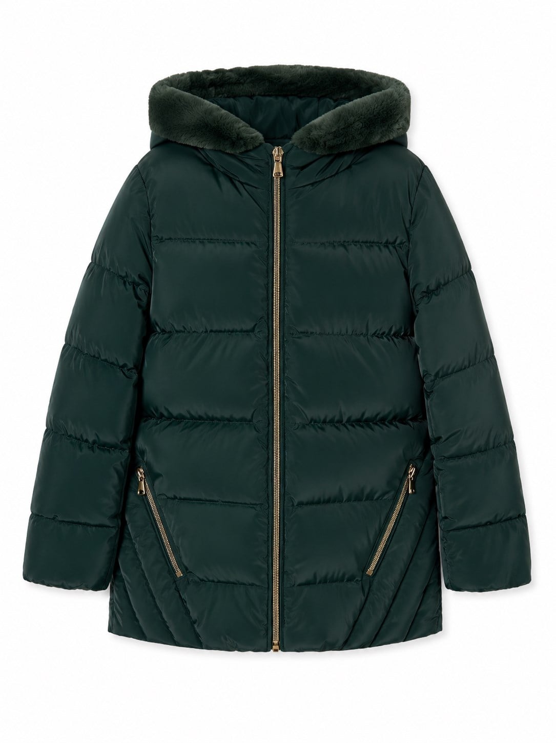 Mayoral Kışlık Kız Çocuk Kapüşonlu Anorak Mont 8-18 Yaş YEŞİL