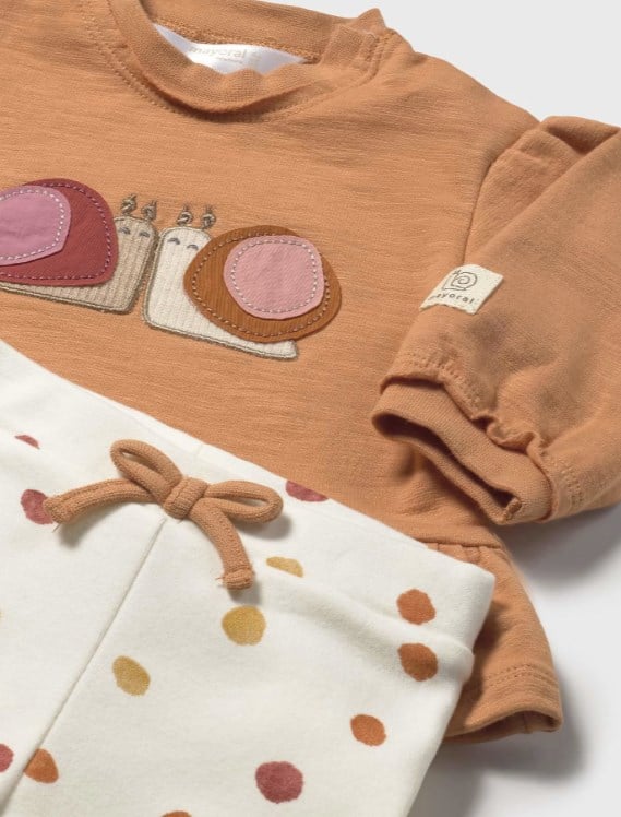 Mayoral Kız Bebek Karma Baskı 4lü Taytlı Takım 0-18 Ay TURUNCU