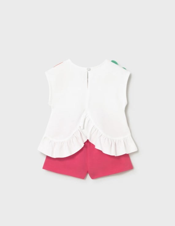 Mayoral Kız Bebek Meyve Baskı Şortlu Takım 6 Ay - 4 Yaş KIRMIZI