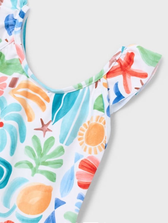 Mayoral Kız Çocuk Beach Baskı Mayo 2-10 Yaş SAX