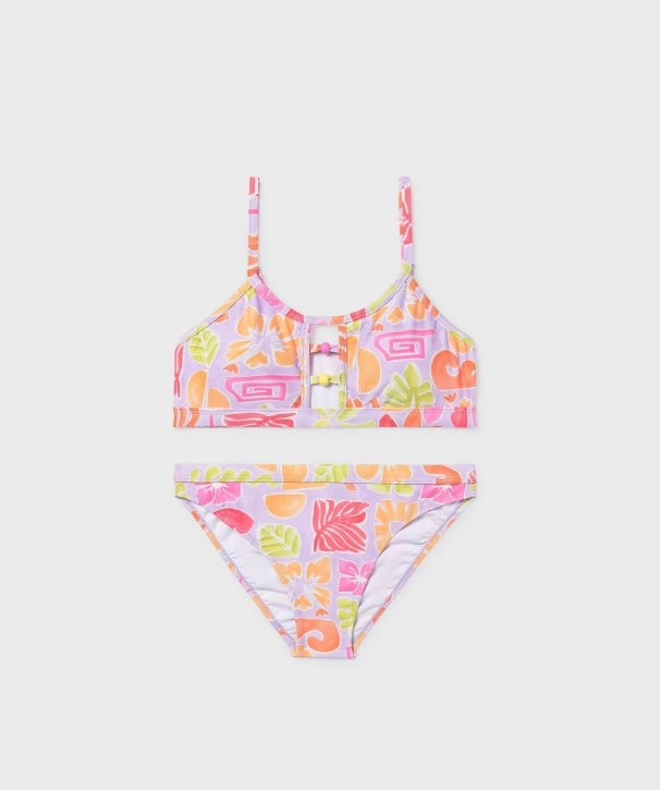 Mayoral Kız Çocuk Çiçek Desenli Bikini Takımı 8-18 Yaş LİLA