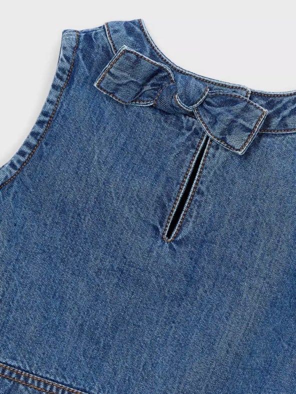 Mayoral Kız Çocuk Denim Kolsuz Bluz 2-10 Yaş İNDİGO