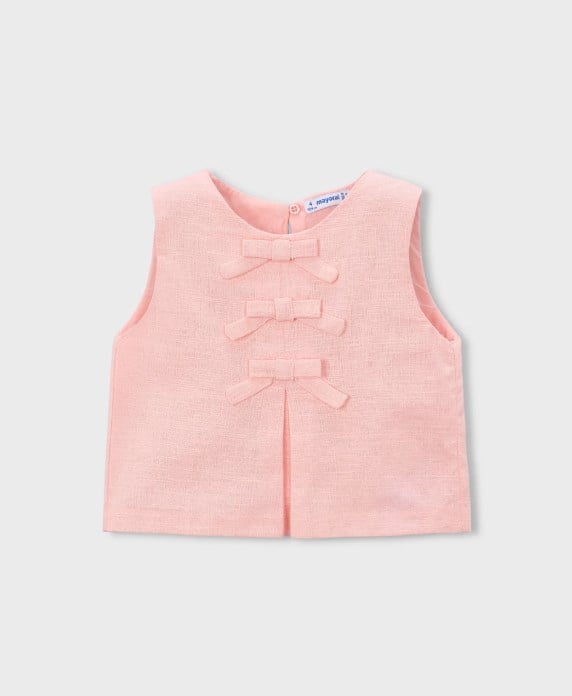 Mayoral Kız Çocuk Fiyonk Detaylı  Bluz 2-10 Yaş PEMBE