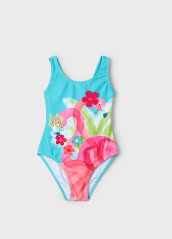 Mayoral Kız Çocuk Flamingo Baskı Mayo 2-10 Yaş AQUA