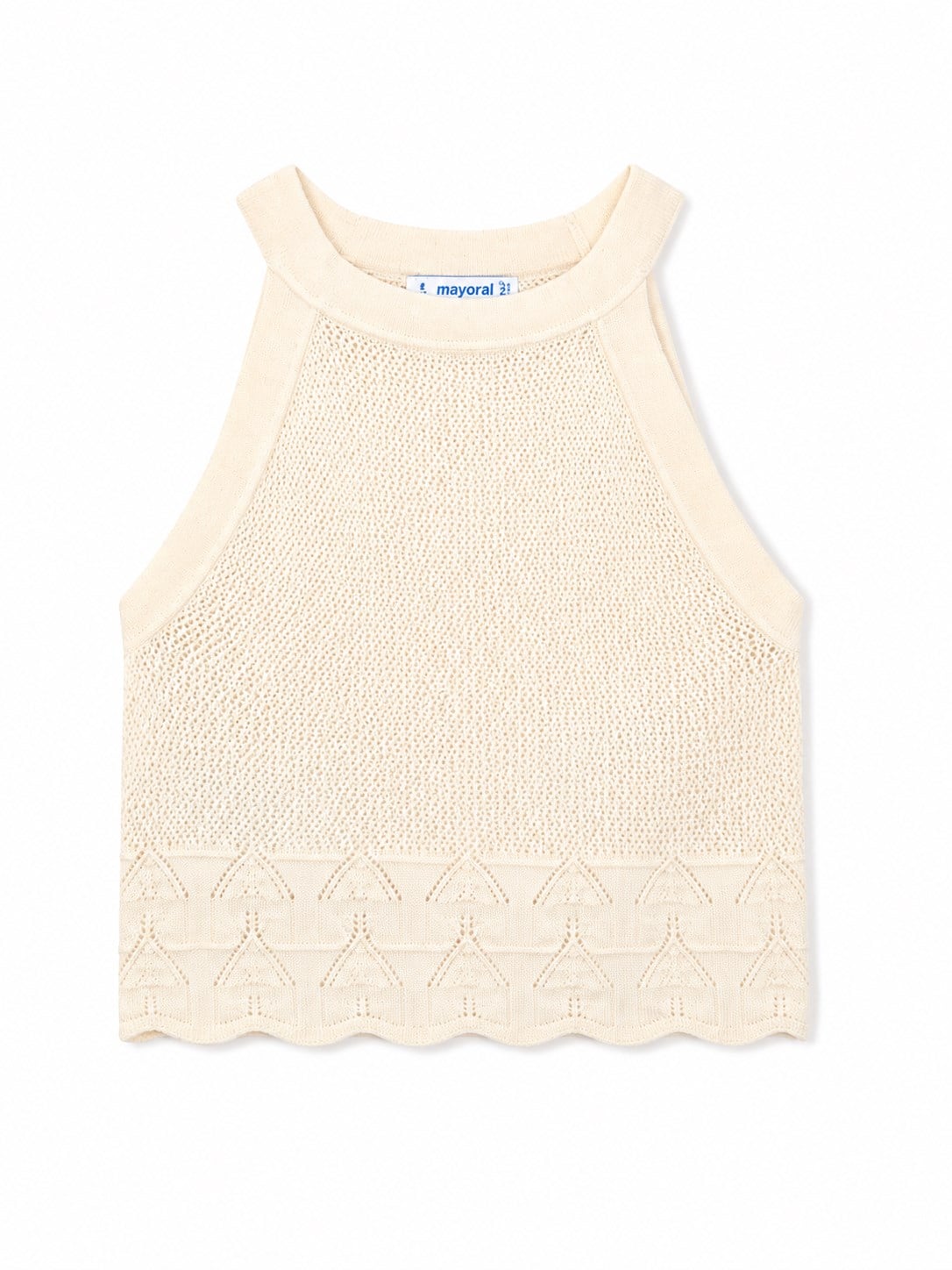 Mayoral Kız Çocuk Halter Yaka Basic Bluz 2-10 Yaş EKRU