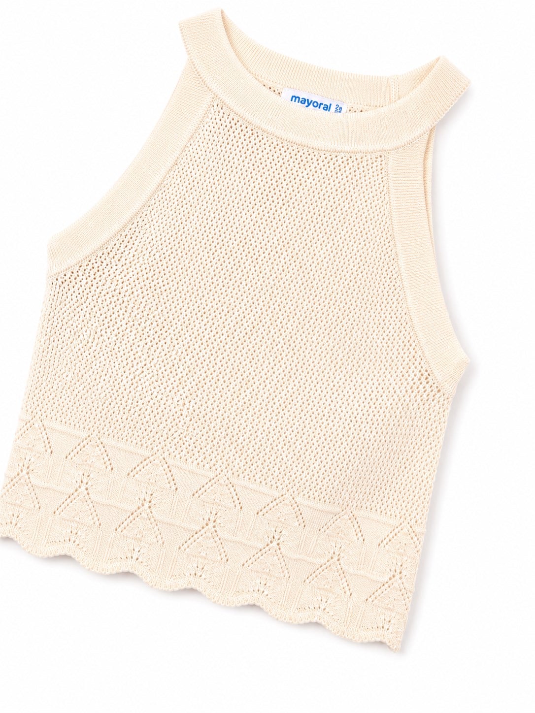 Mayoral Kız Çocuk Halter Yaka Basic Bluz 2-10 Yaş EKRU