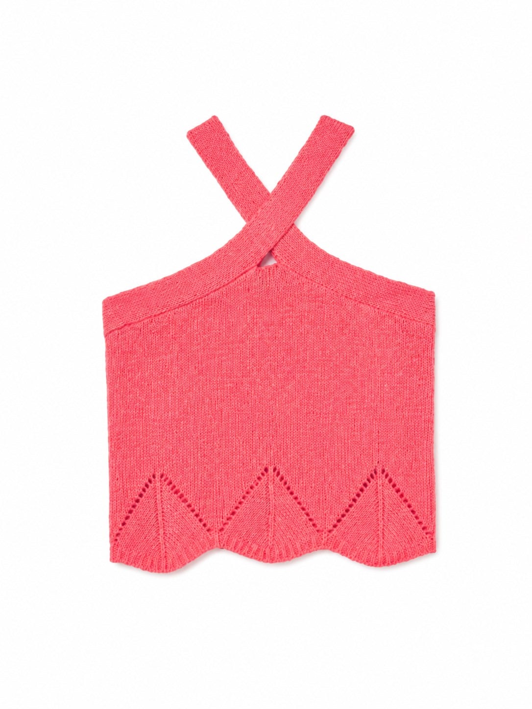 Mayoral Kız Çocuk Halter Yaka Triko Crop Top 8-18 Yaş NAR ÇİÇEĞİ