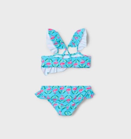 Mayoral Kız Çocuk Karma Baskı Sırtı Çapraz Bikini 2-10 Yaş YEŞİL