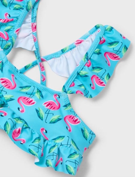 Mayoral Kız Çocuk Karma Baskı Sırtı Çapraz Bikini 2-10 Yaş YEŞİL