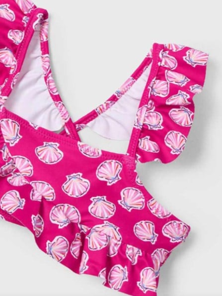 Mayoral Kız Çocuk Karma Baskı Sırtı Çapraz Bikini 2-10 Yaş PEMBE