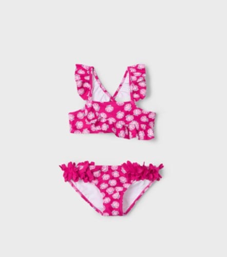 Mayoral Kız Çocuk Karma Baskı Sırtı Çapraz Bikini 2-10 Yaş PEMBE
