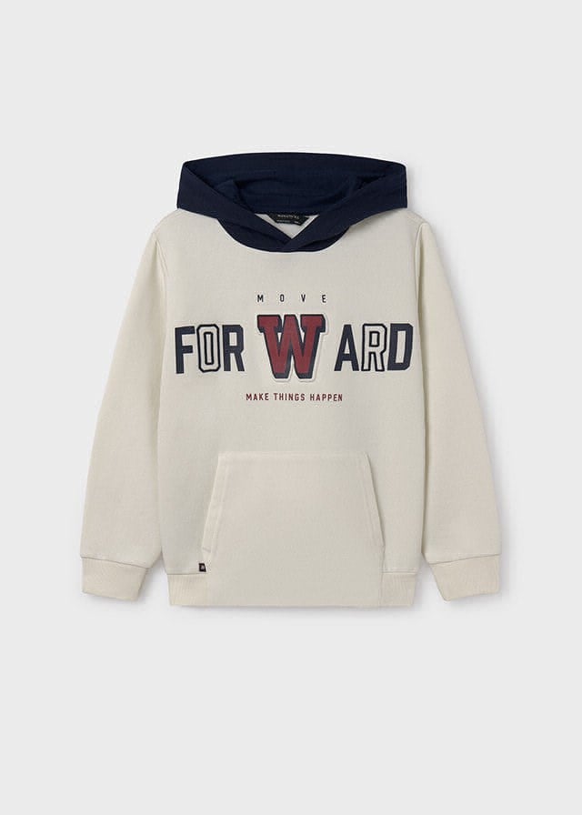 Mayoral Nukutavake Erkek Çocuk Beyaz Kapüşonlu Sweatshirt 8-18 Yaş BEYAZ