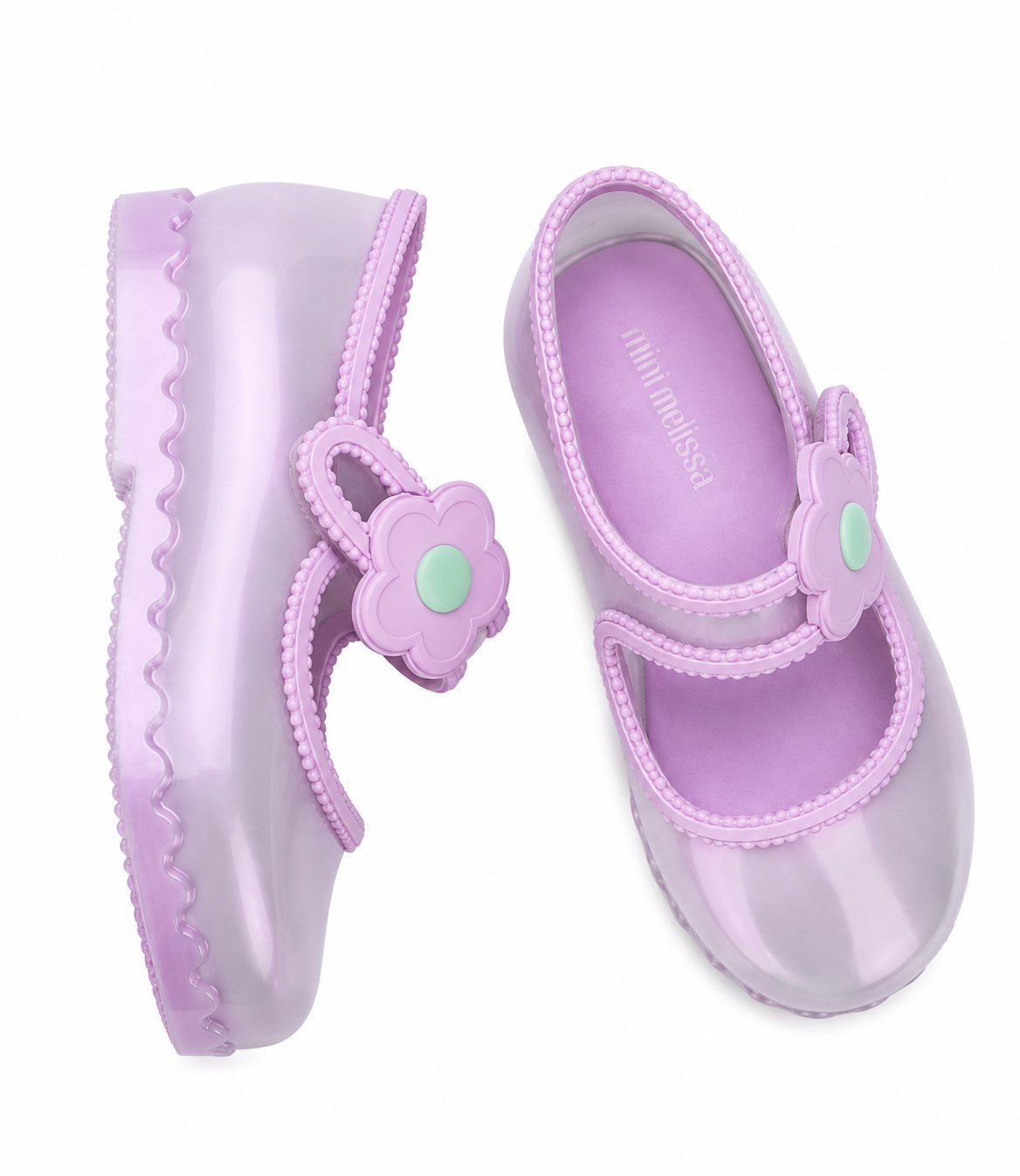 Mini Melissa Kız Çocuk Hip Ballerina BB İncimsi Çiçek Bantlı Babet 21-29 LİLA
