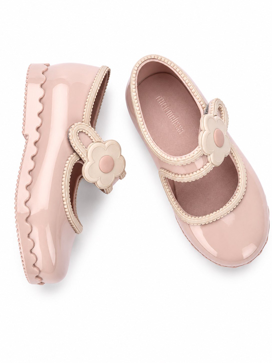 Mini Melissa Kız Çocuk Hip Ballerina BB İncimsi Çiçek Bantlı Babet 21-29 AÇIK PEMBE