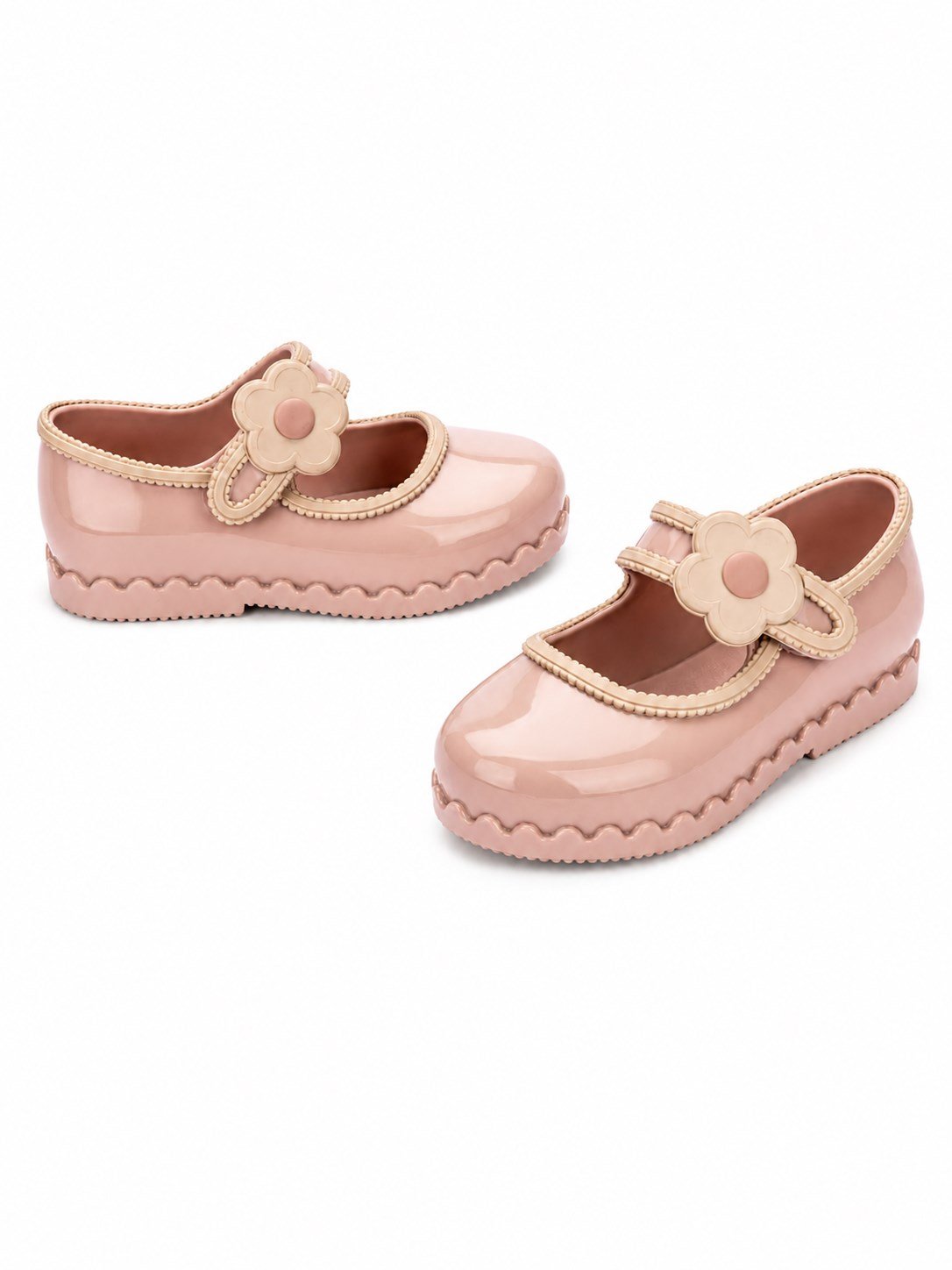 Mini Melissa Kız Çocuk Hip Ballerina BB İncimsi Çiçek Bantlı Babet 21-29 AÇIK PEMBE