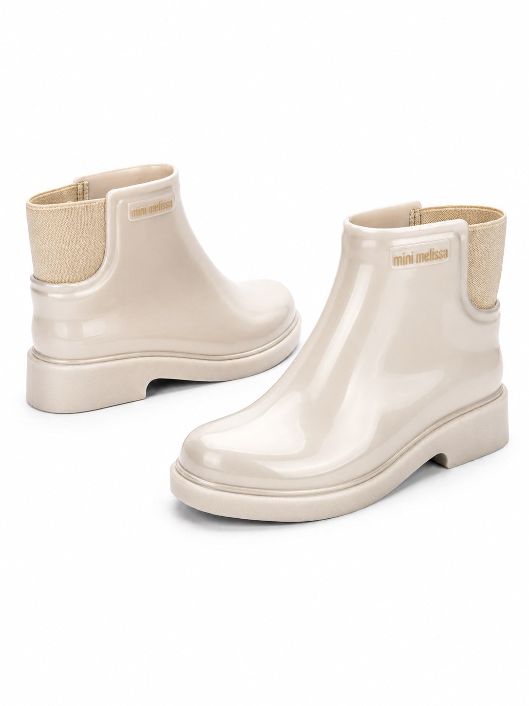 Mini Melissa Kız Çocuk Hologram Perolado Yağmur Çizmesi ve Botu 31-35 BEJ