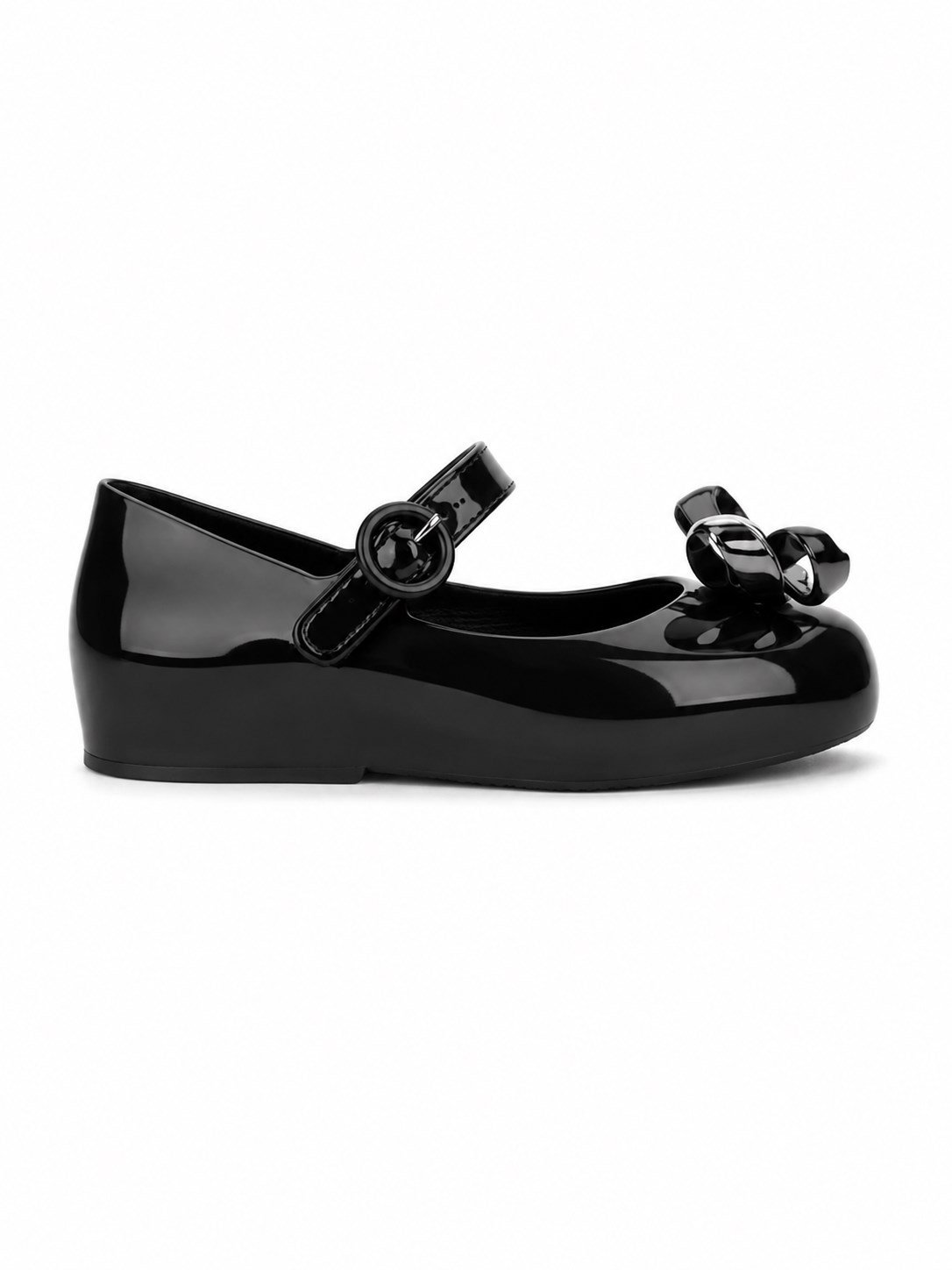 Mini Melissa Kız Çocuk Sweet Love Glam Metalik Fiyonklu Babet 21-29 SİYAH