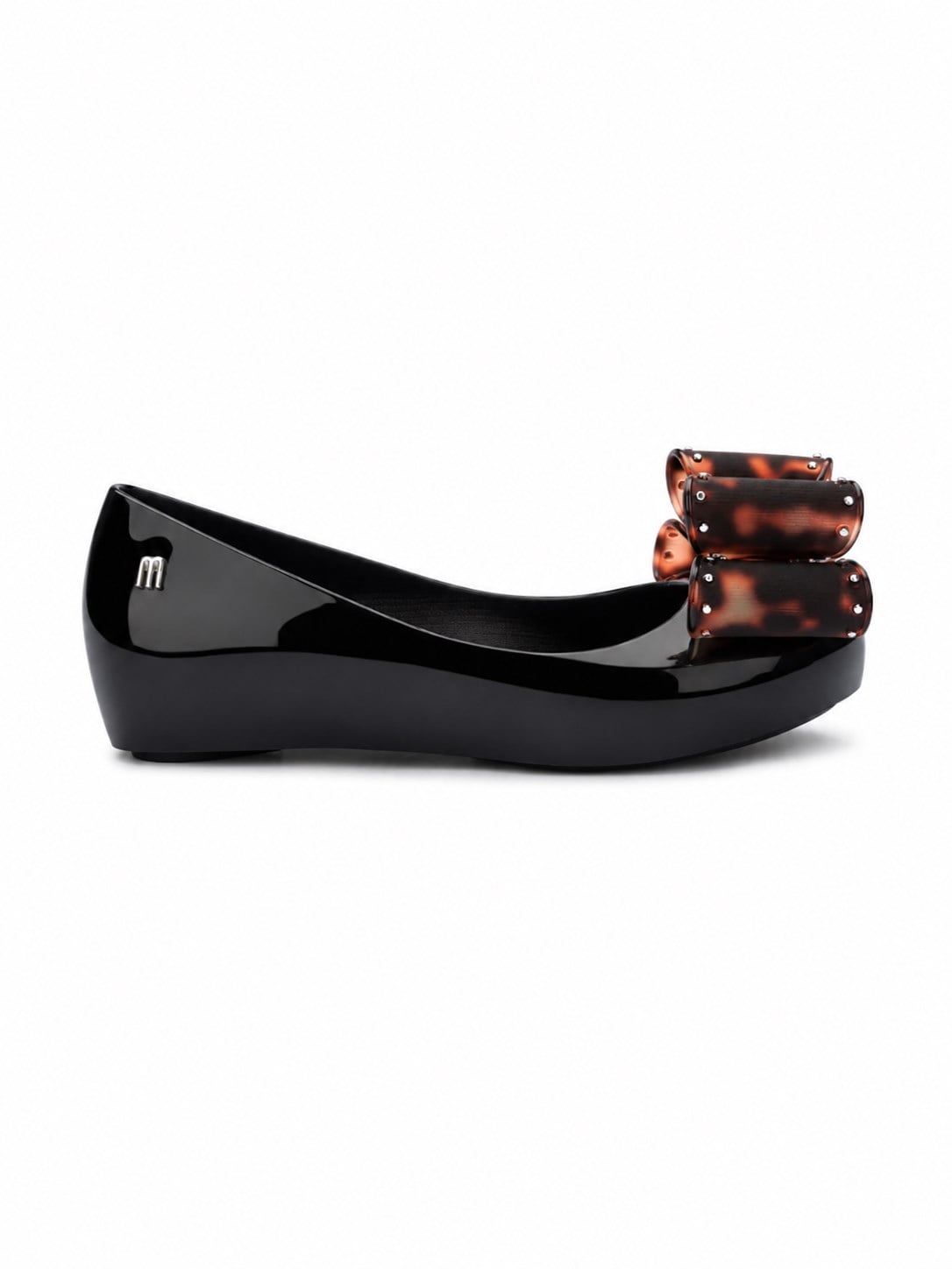 Mini Melissa Kız Çocuk  Ultragirl Classic Bow Siyah Fiyonklu  Babet 28-32 SİYAH