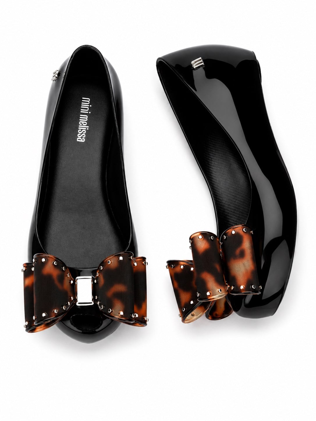 Mini Melissa Kız Çocuk  Ultragirl Classic Bow Siyah Fiyonklu  Babet 28-32 SİYAH