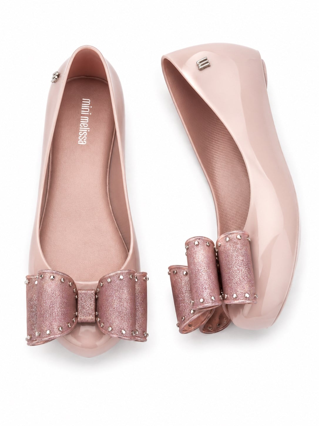 Mini Melissa Kız Çocuk  Ultragirl Classic Bow Siyah Fiyonklu  Babet 28-32 PEMBE