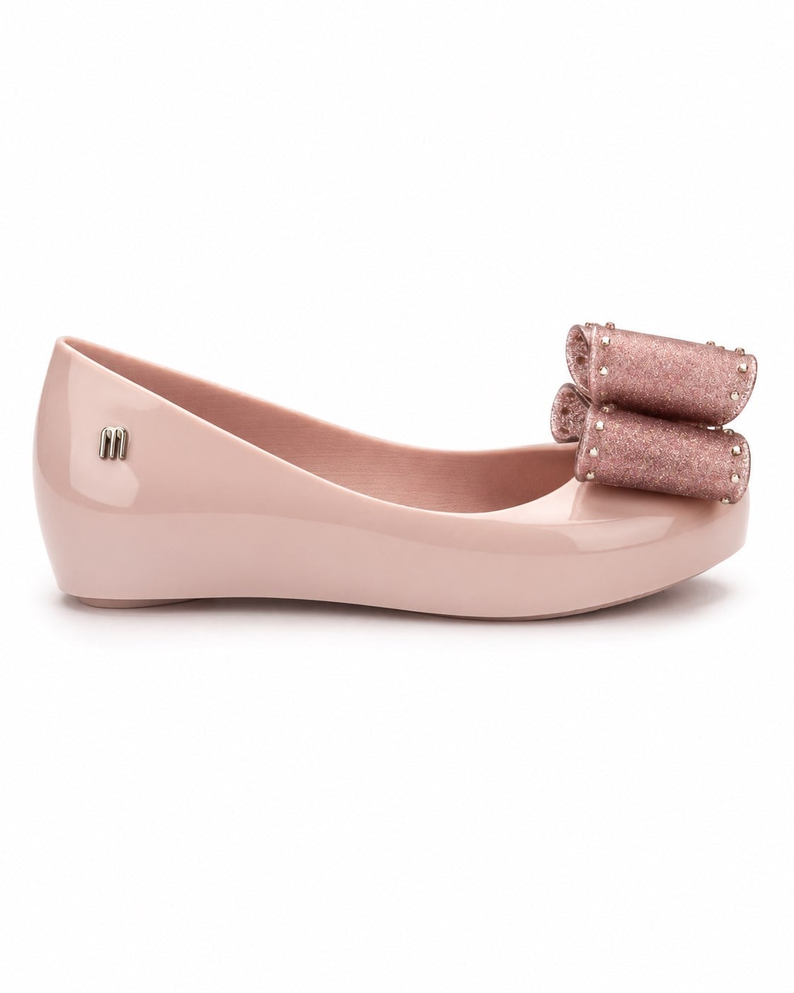 Mini Melissa Kız Çocuk  Ultragirl Classic Bow Siyah Fiyonklu  Babet 28-32 PEMBE