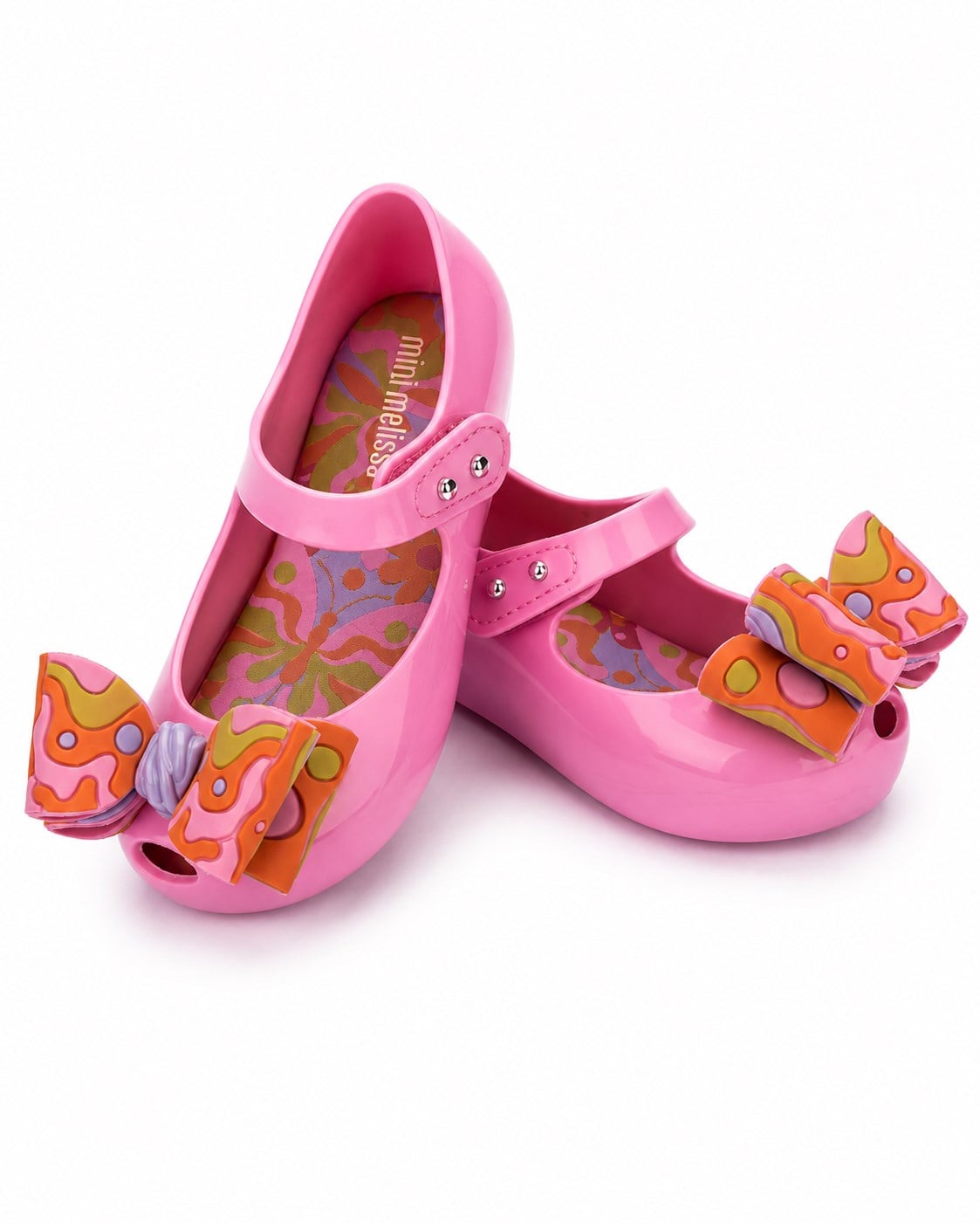 Mini Melissa Kız Çocuk Ultragirl Wonderland BB  Fiyonklu  Babet 21-29 BEYAZ - PEMBE