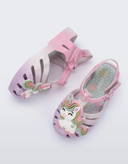 Mini Melissa Kız Çocuk Unicorn Sim Detaylı   Sandalet 22-27 MOR-BEYAZ