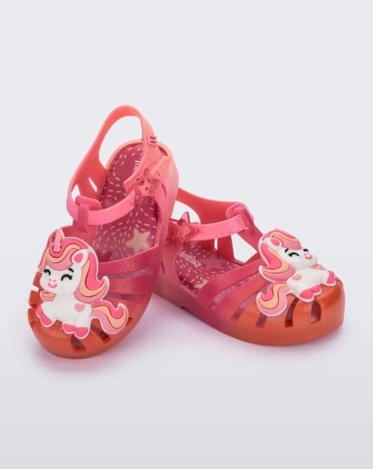 Mini Melissa Kız Çocuk Unicorn Sim Detaylı   Sandalet 22-27 TURUNCU-BEYAZ