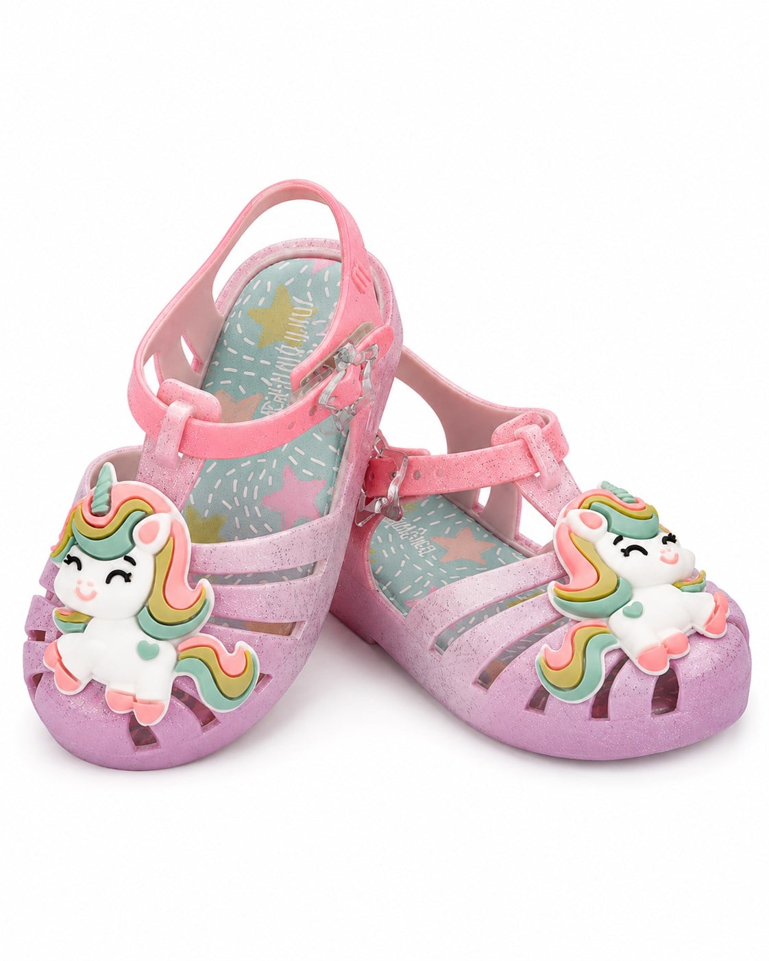 Mini Melissa Kız Çocuk Unicorn Sim Detaylı   Sandalet 22-27 Mor - Beyaz