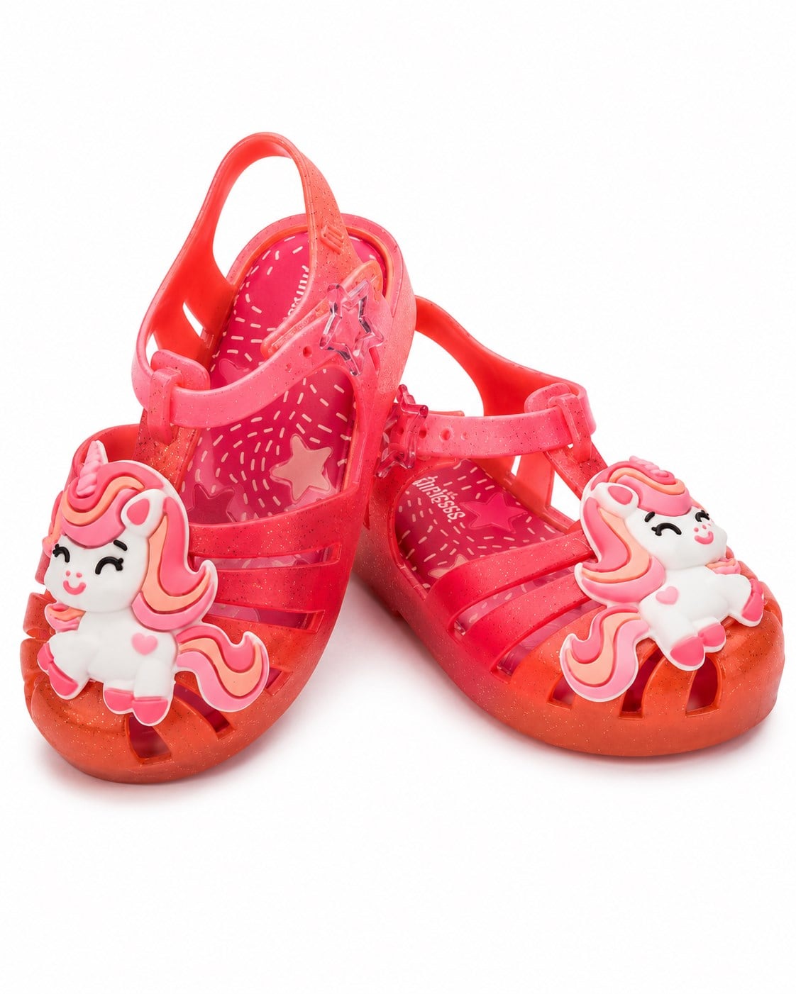 Mini Melissa Kız Çocuk Unicorn Sim Detaylı   Sandalet 22-27 Turuncu - Beyaz