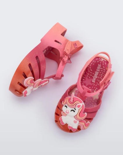 Mini Melissa Kız Çocuk Unicorn Sim Detaylı   Sandalet 22-27 TURUNCU-BEYAZ