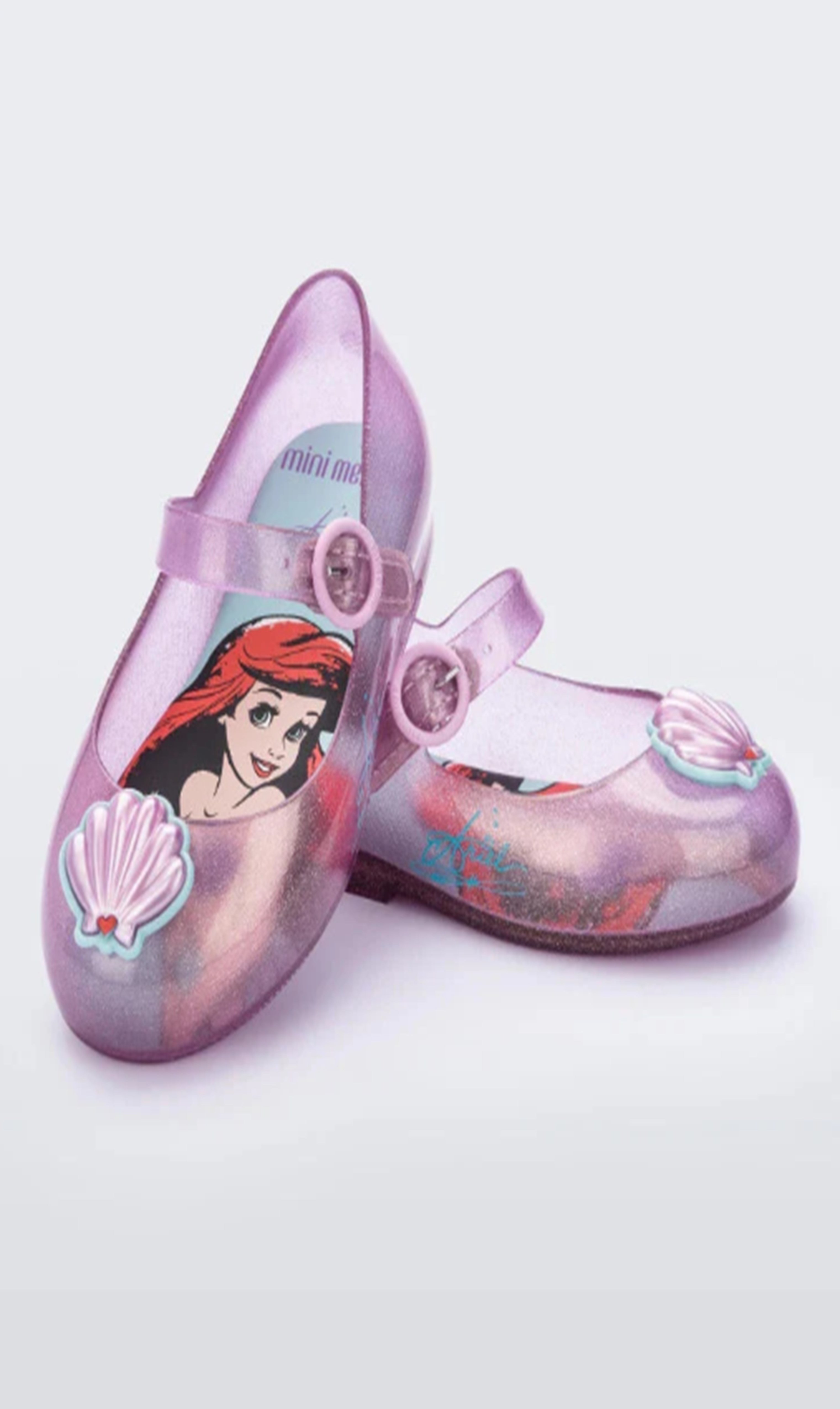 Mini Melissa Sweet Love + Disney Princess Elsa Kız Çocuk Simli Babet 21-27 PEMBE