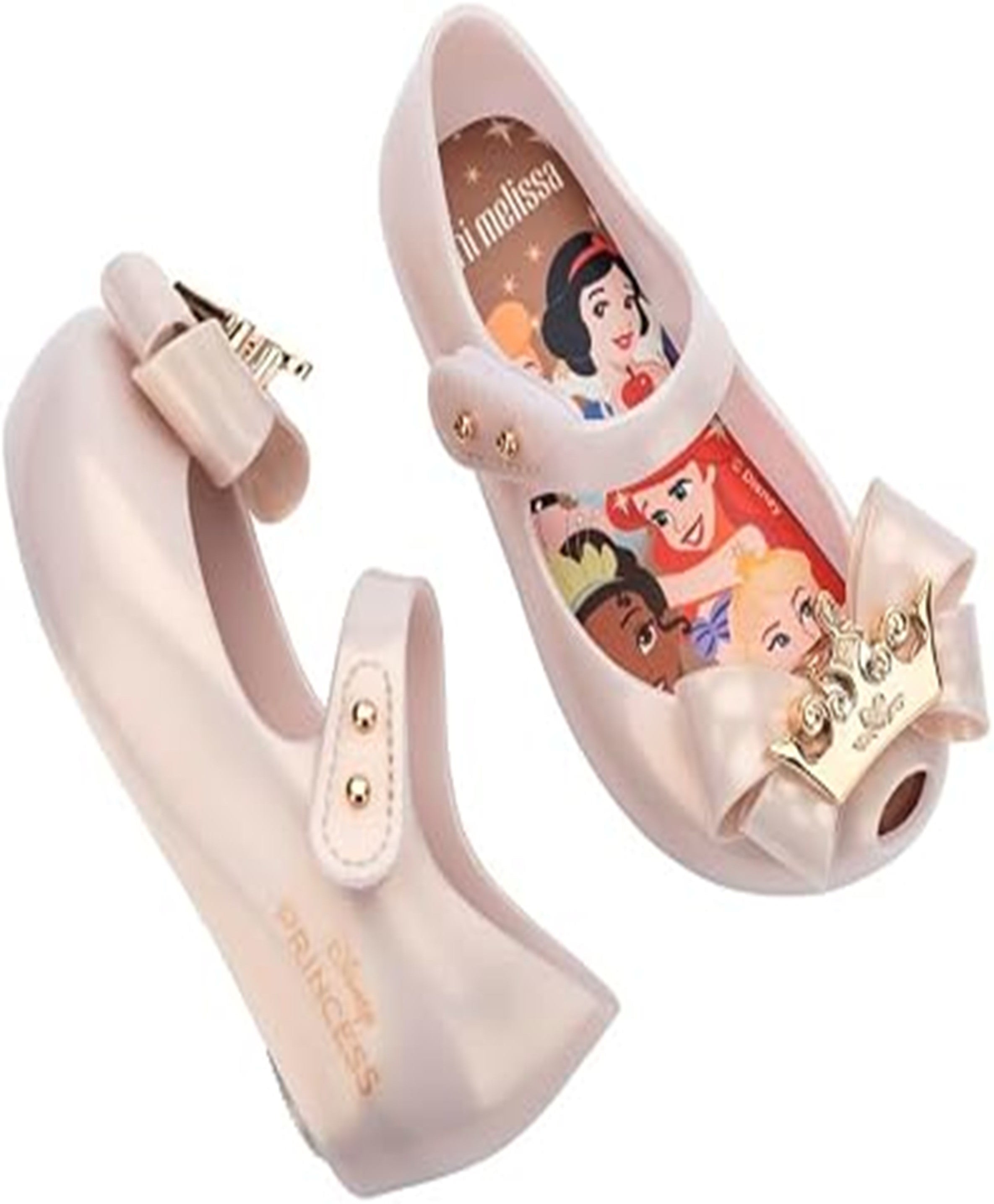 Mini Melissa Ultragirl Disney Princess - Prenses Taçlı Kız Çocuk Babet 22-29 BEJ
