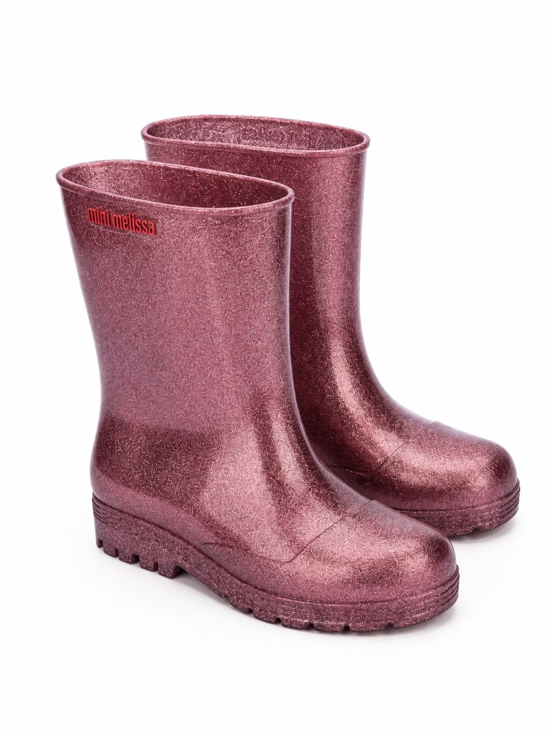Mini Melissa Welly Glitter Kız Çocuk Simli Yağmur Botu Çizmesi PEMBE