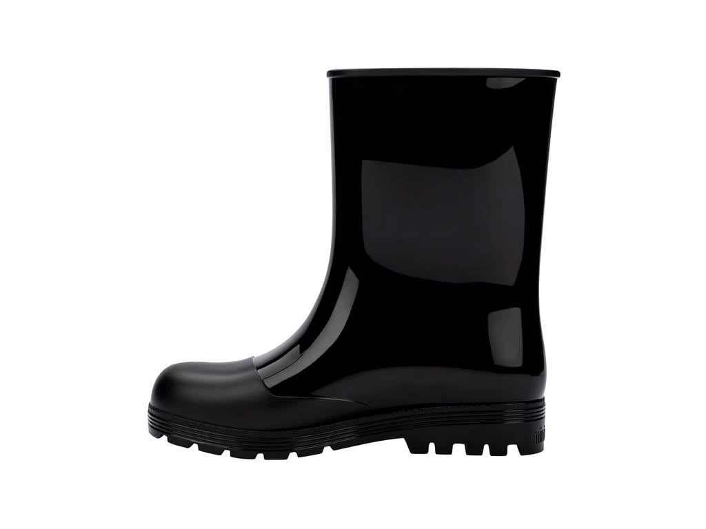 Mini Melissa Welly Glitter Kız Çocuk Simli Yağmur Botu Çizmesi SİYAH