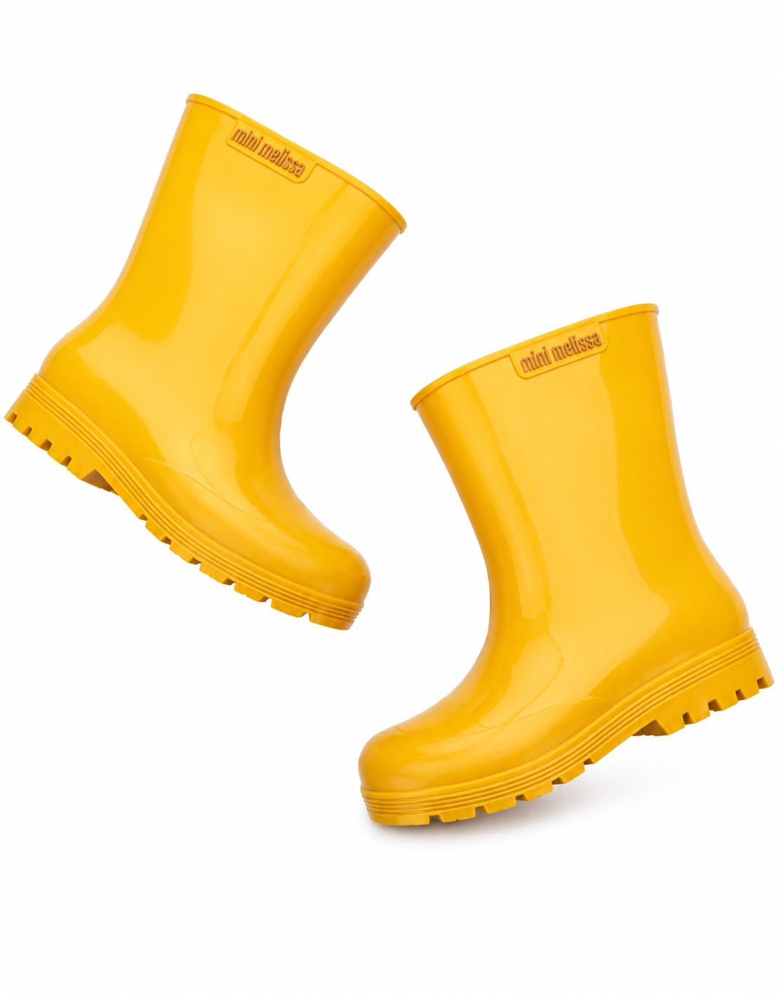 Mini Melissa Welly Glitter Kız Çocuk Simli Yağmur Botu Çizmesi SARI
