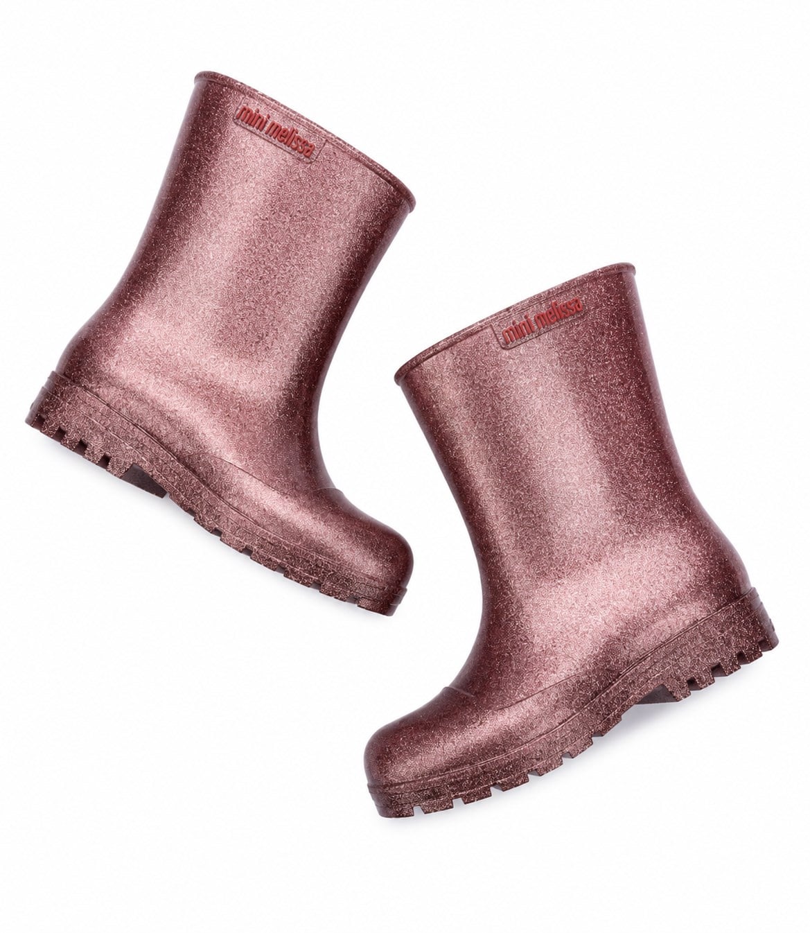 Mini Melissa Welly Glitter Kız Çocuk Simli Yağmur Botu Çizmesi PEMBE
