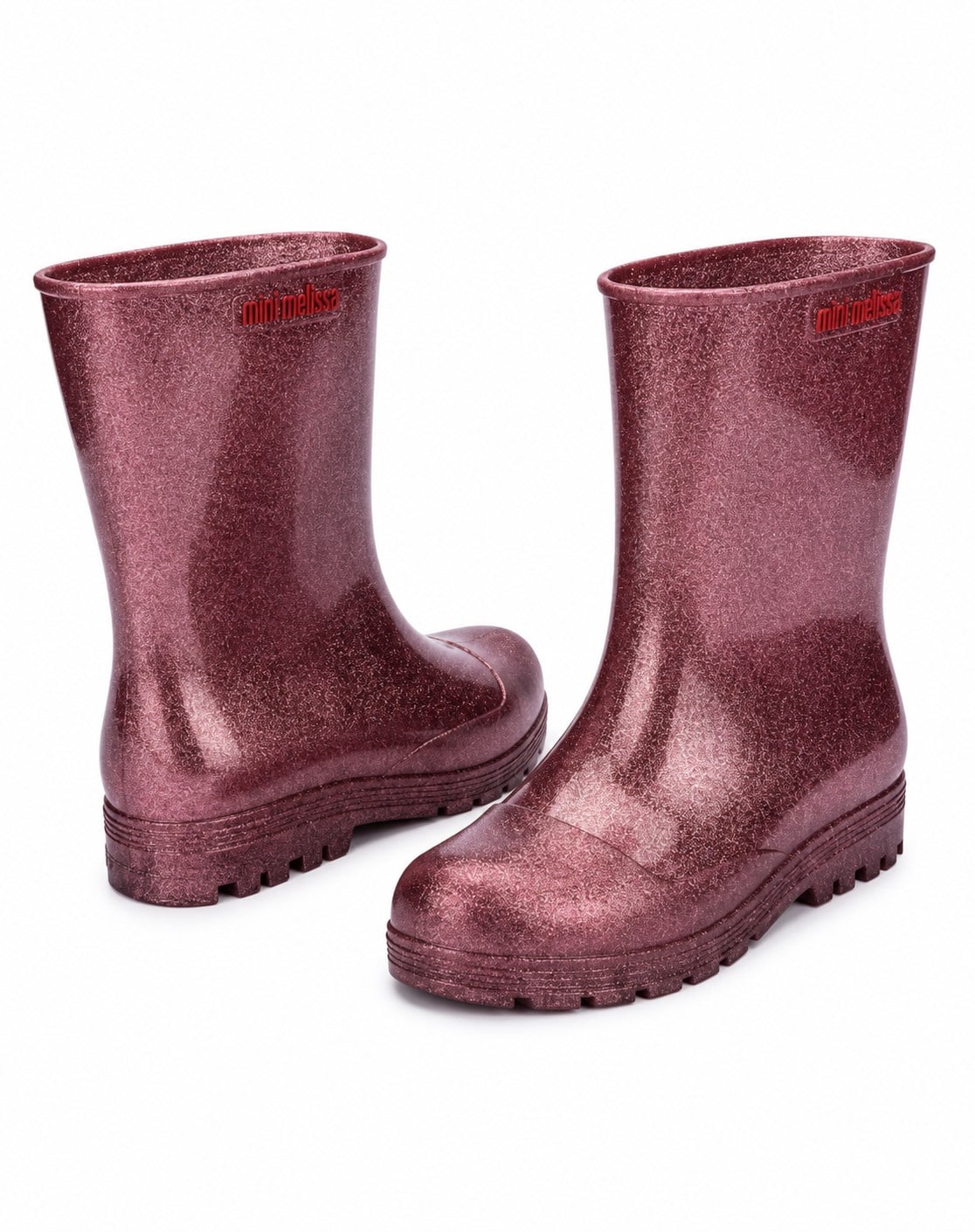 Mini Melissa Welly Glitter Kız Çocuk Simli Yağmur Botu Çizmesi PEMBE