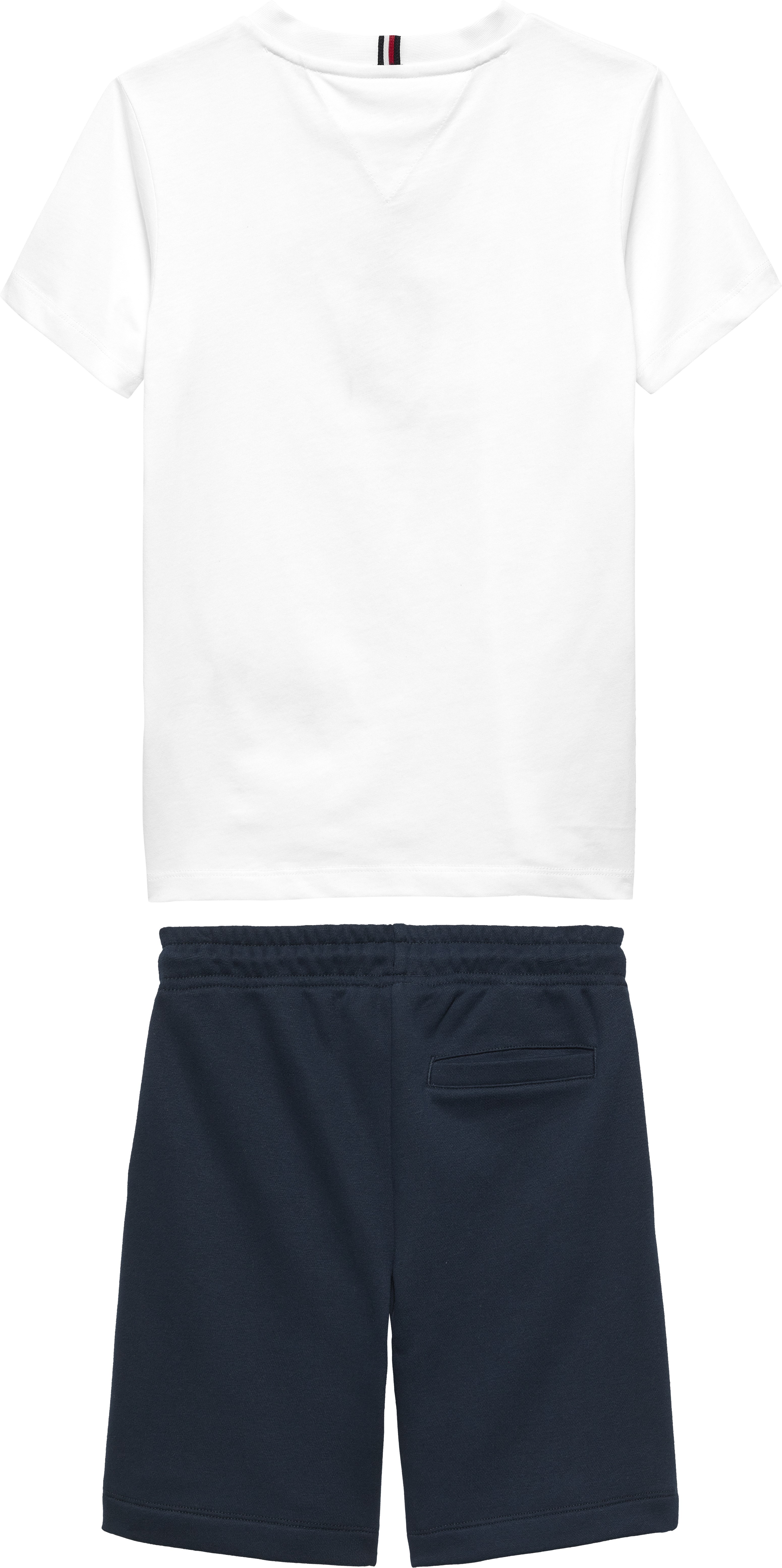 mmy Hilfiger Erkek Çocuk Monotype Graphic T-Shirt ve Şort 2'li Set 7-16 Yaş BEYAZ