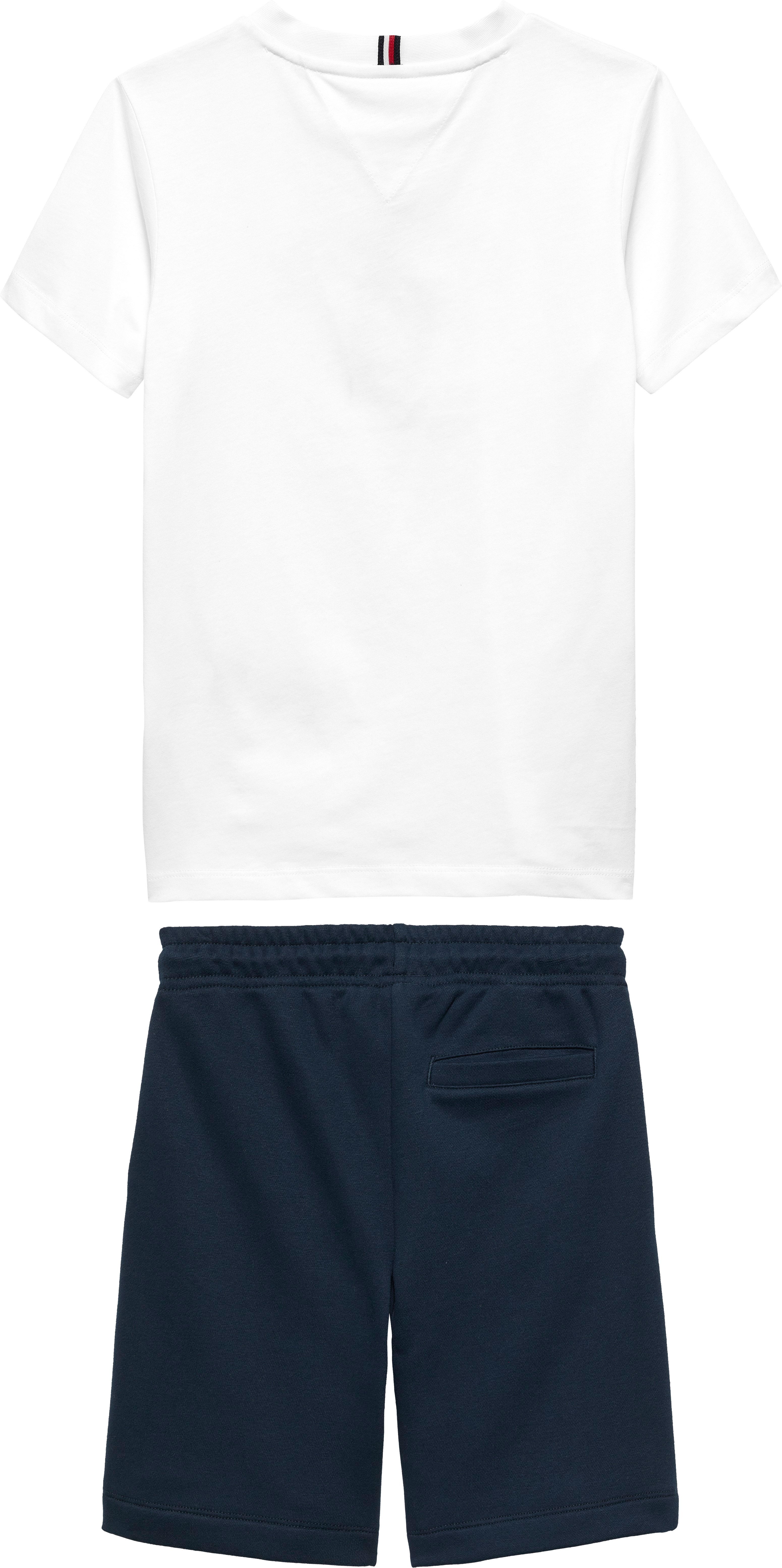mmy Hilfiger Erkek Çocuk Monotype Graphic T-Shirt ve Şort 2'li Set 7-16 Yaş BEYAZ