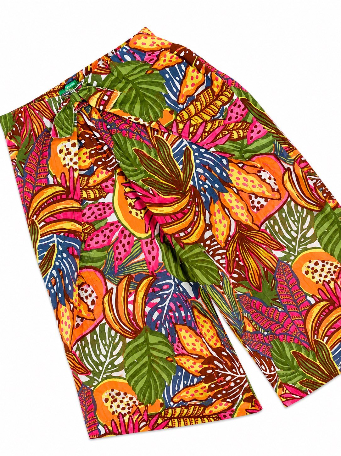 nited Colors of Benetton Kız Bebek Mix Desenli Palazzo Kesim Pantolon 1-5 Yaş TURUNCU